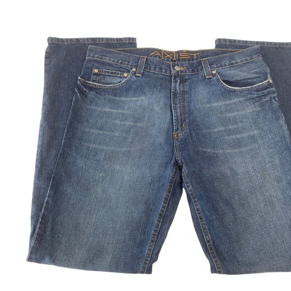 Axist Men's Blue Denim Jeans 36W 34L Straigth Classic Fit - Picture 12 of 12